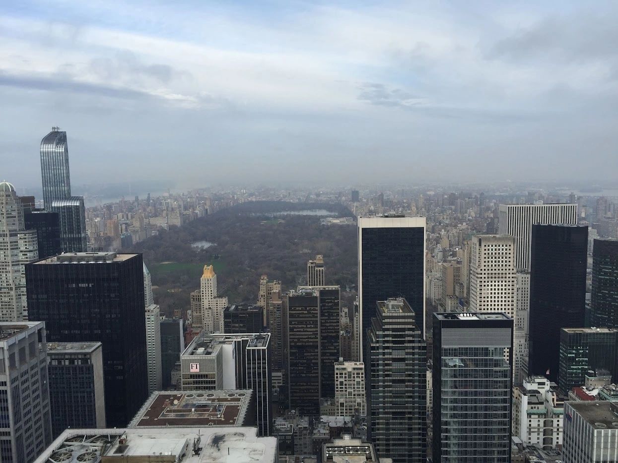 Manhattan skyline viewed from above